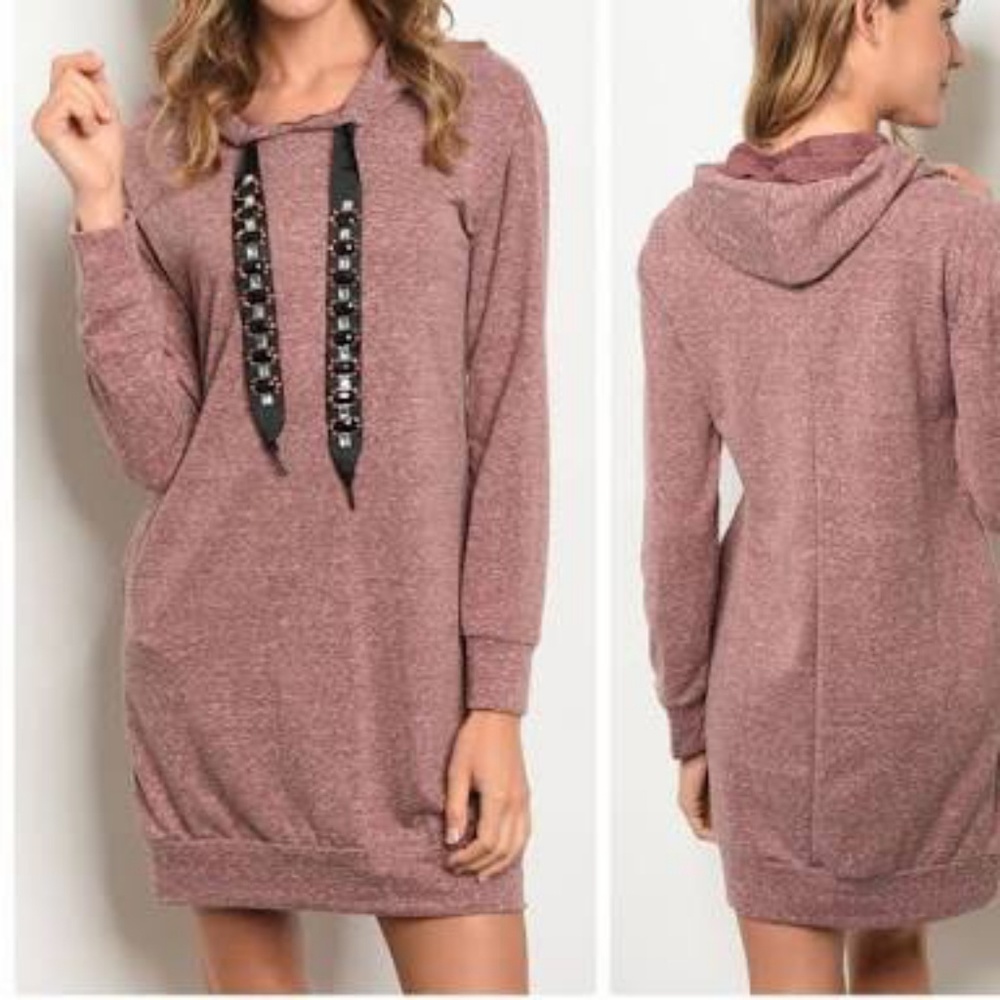 Oversizded hooded sweatshirt dress NWT